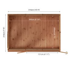3.00m x 2.00m Mercia Self Build Insulated Garden Room - footprint