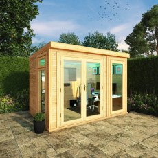 3.00m x 2.00m Mercia Self Build Insulated Garden Room - in situ,doors closed
