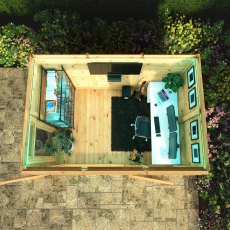 3.00m x 2.00m Mercia Self Build Insulated Garden Room - in situ, top view