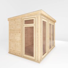3.00m x 2.00m Mercia Self Build Insulated Garden Room - isolated side angle view