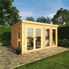 4.00m x 3.00m Mercia Self Build Insulated Garden Room - in situ, doors closed