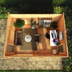 4.00m x 3.00m Mercia Self Build Insulated Garden Room - in situ, top view