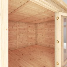 4.00m x 3.00m Mercia Self Build Insulated Garden Room - isolated internal view, doors open