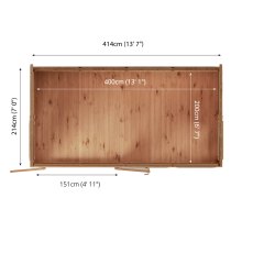 4.00m x 2.00m Mercia Self Build Insulated Garden Room - footprint