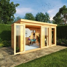 4.00m x 2.00m Mercia Self Build Insulated Garden Room - insitu, doors open