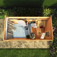 4.00m x 2.00m Mercia Self Build Insulated Garden Room - insitu, top view