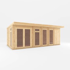 6.00mx3.00m Mercia Insulated Garden Room With Side Shed - isolated angle view