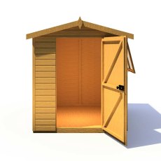 8x6 Shire Atlas Professional Apex Shed - front view with door open
