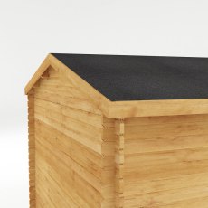 4.5m x 3.5m Mercia Home Office Director Log Cabin (34mm To 44mm Logs) - isolated roof view