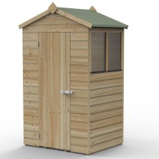 4 X 3 Forest Beckwood Tongue & Groove Apex Wooden Shed 25yr Guarantee - isolated angle view