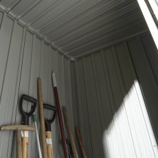 5x3 Rowlinson Trentvale Metal Pent Shed in Dark Grey - internal view