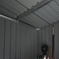 6x4 Rowlinson Trentvale Metal Pent Shed in Dark Grey - internal view