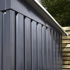 8x4 Rowlinson Trentvale Pent Metal Shed in Dark Grey - roof