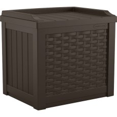 Suncast Storage Seat - Java Resin Wicker 83Litre Capacity - isolated