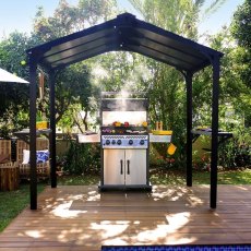 8 x 6 Palram Canopia Austin 2400 BBQ Gazebo - in situ, front view