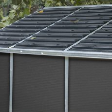 8x10 Palram Canopia Rubicon Plastic Apex Shed - Dark Grey - roof