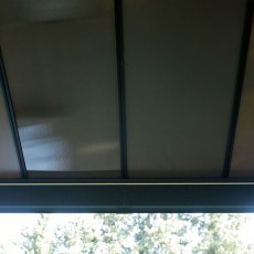 14x16 Palram Canopia Dallas Grey Garden Gazebo - in situ, underside