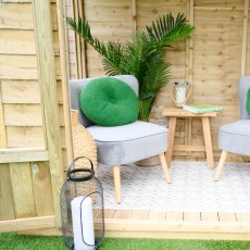 6x4 Forest Oakley Pent Summerhouse - Pressure Treated - in situ, front view