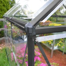 6x4 Palram Canopia Harmony Greenhouse - Grey - guttering