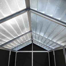 6x5 Palram Canopia Rubicon Plastic Apex Shed - Dark Grey - roof
