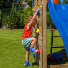 Shire Adventure Peaks with Single Swing & Slide - Fortress 2 - in situ, climbing wall