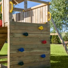 Shire Adventure Peaks with Single Swing & Slide - Fortress 3 - in situ, climbing wall