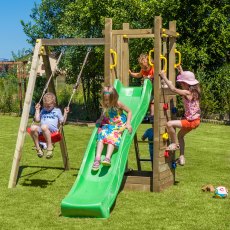 Shire Rumble Ridge Rock Wall with Single Swing & Slide - Funny 3 - in situ