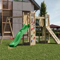 Shire Maxi Fun with Double Tower, Double Swing & Slide - in situ, slide view
