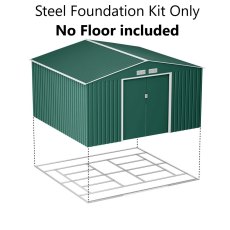 11x14 Lotus Orion Apex Metal Shed Win Foundation Kit In Green - Foundation Kit