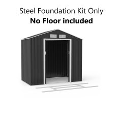 7x4 Lotus Hera Apex Metal Shed with Foundation Kit - Foundation Kit