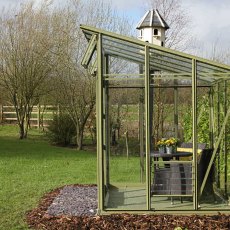 8 x 8 Elite The Edge 800 Pent Greenhouse - right hand side view