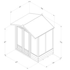 6x4 Forest 4LIfe Summerhouse Pressure Treated - dimensions