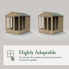 6x4 Forest 4LIfe Summerhouse Pressure Treated - different door and window configurations
