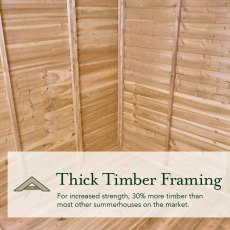 6x4 Forest 4LIfe Summerhouse Pressure Treated - thick timber framing