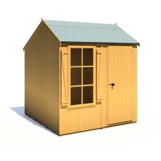 7 x 7 Shire Holt Shiplap Reverse Apex Shed - door located on the right hand side of the front width