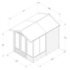 6x8 Forest 4LIfe Summerhouse Pressure Treated - dimensions