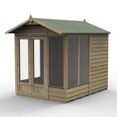 6x8 Forest 4LIfe Summerhouse Pressure Treated - isolated with doors closed