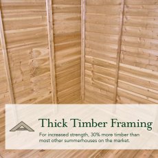 7x5 Forest 4LIfe Summerhouse Pressure Treated - thick timber framing