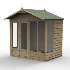 7x5 Forest 4LIfe Summerhouse Pressure Treated - isolated with doors closed