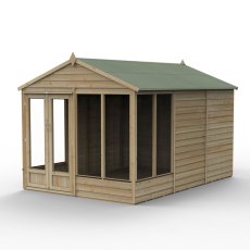 12x8 Forest 4LIfe Summerhouse Pressure Treated - isolated with doors closed