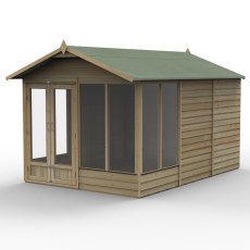 12x8 Forest 4LIfe Summerhouse Pressure Treated - isolated with doors closed