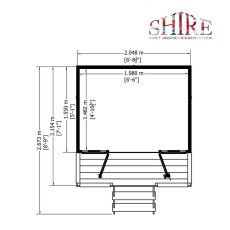7 x 7 Shire Thornham Summerhouse - floor plan