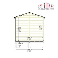 7 x 7 Shire Thornham Summerhouse - internal dimensions