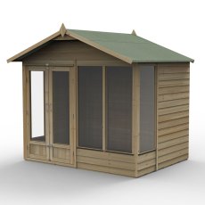 8x6 Forest 4LIfe Summerhouse Pressure Treated - isolated with doors closed