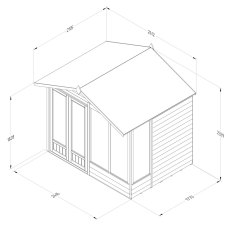 8x6 Forest 4LIfe Summerhouse Pressure Treated - dimensions