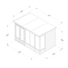 10x6 Forest 4LIfe Summerhouse Pressure Treated - dimensions