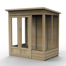 6x4 Forest 4LIfe Summerhouse Pressure Treated - isolated with doors closed