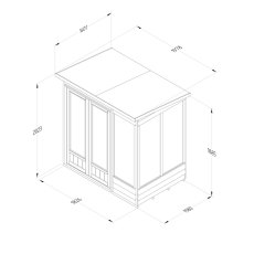 6x4 Forest 4LIfe Summerhouse Pressure Treated - dimensions