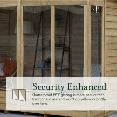 7x5 Forest 4LIfe Summerhouse Pressure Treated - security enhanced glazed windows and doors