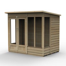 7x5 Forest 4LIfe Summerhouse Pressure Treated - isolated with doors closed
